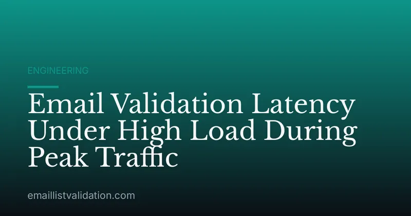 Email Validation Latency Under High Load During Peak Traffic