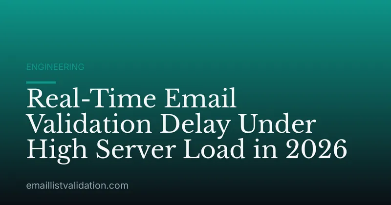 Real-Time Email Validation Delay Under High Server Load in 2026