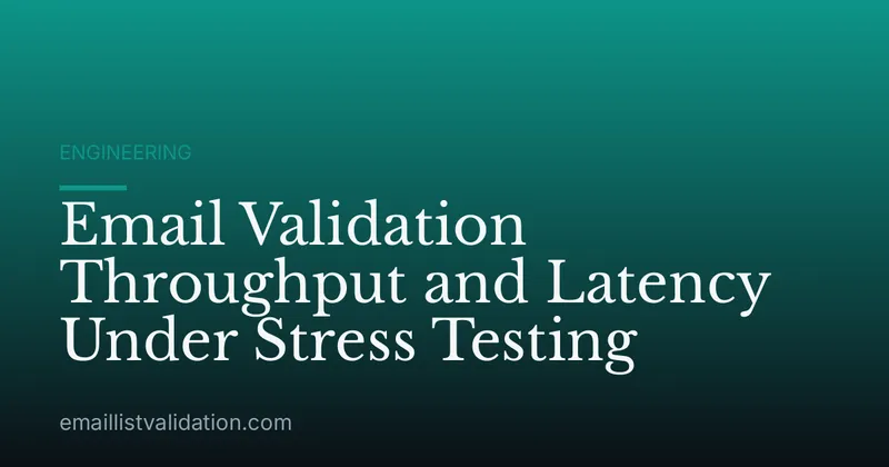 Email Validation Throughput and Latency Under Stress Testing