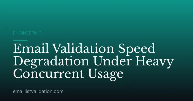 Email Validation Speed Degradation Under Heavy Concurrent Usage