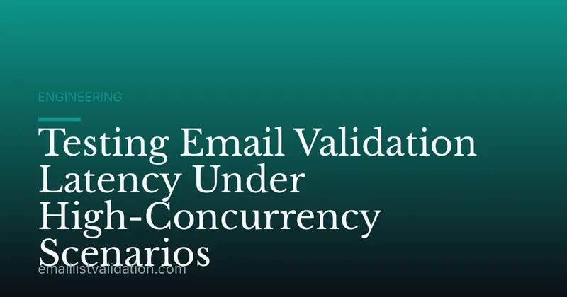 Testing Email Validation Latency Under High-Concurrency Scenarios