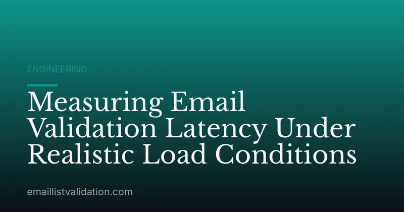 Measuring Email Validation Latency Under Realistic Load Conditions