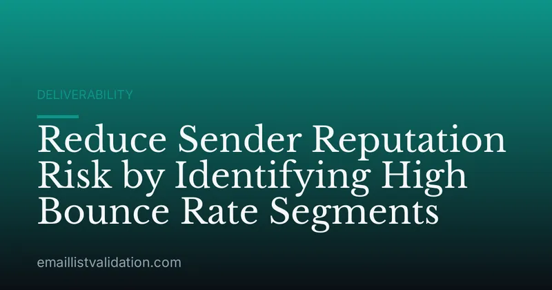 Reduce Sender Reputation Risk by Identifying High Bounce Rate Segments