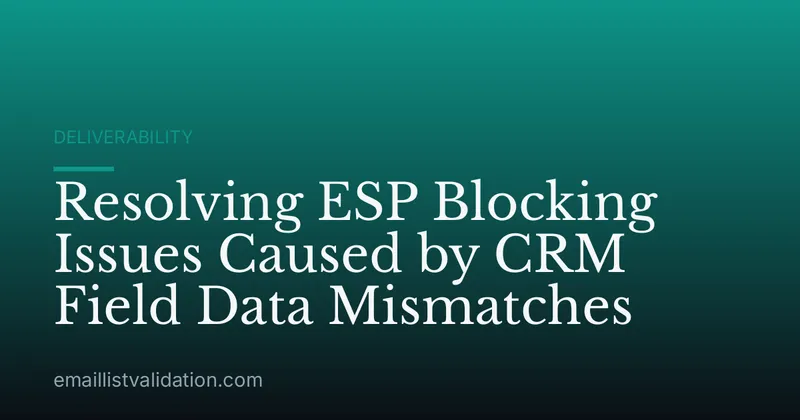 Resolving ESP Blocking Issues Caused by CRM Field Data Mismatches