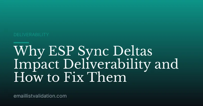 Why ESP Sync Deltas Impact Deliverability and How to Fix Them
