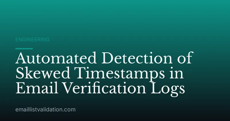 Automated Detection of Skewed Timestamps in Email Verification Logs
