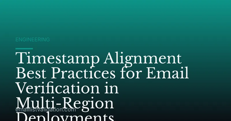 Timestamp Alignment Best Practices for Email Verification in Multi-Region Deployments