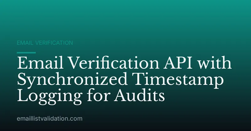 Email Verification API with Synchronized Timestamp Logging for Audits