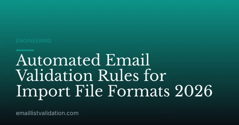 Automated Email Validation Rules for Import File Formats 2026