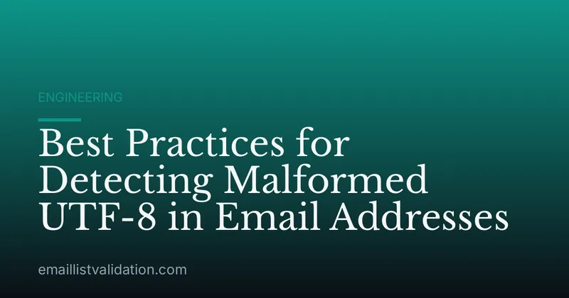 Best Practices for Detecting Malformed UTF-8 in Email Addresses