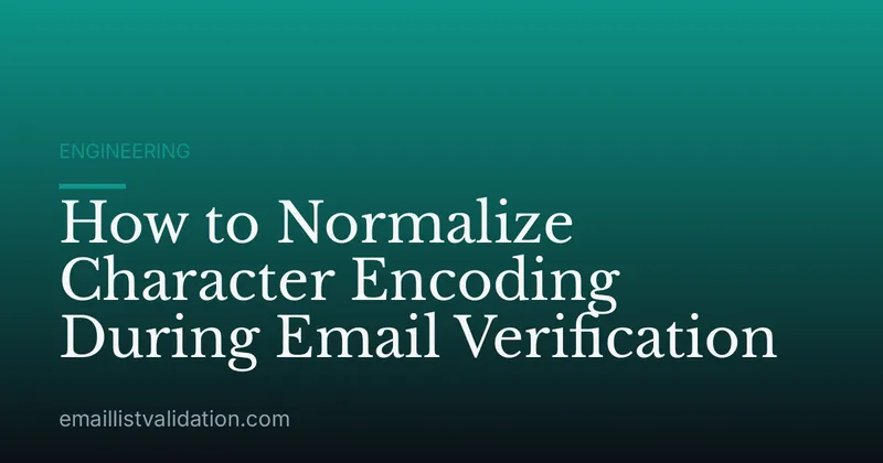 How to Normalize Character Encoding During Email Verification