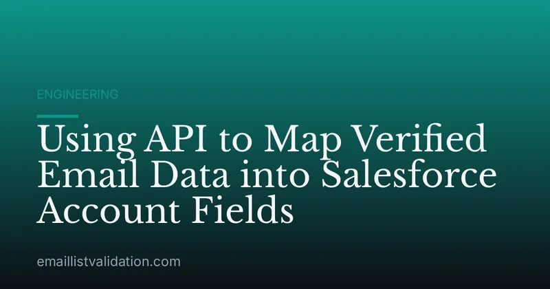 Using API to Map Verified Email Data into Salesforce Account Fields