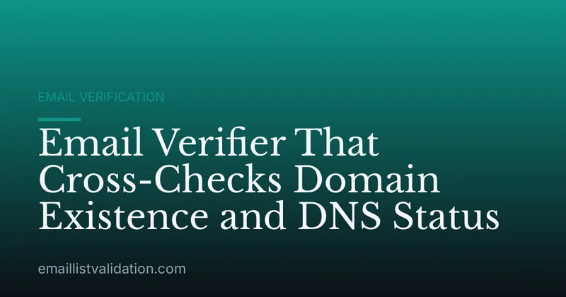 Email Verifier That Cross-Checks Domain Existence and DNS Status
