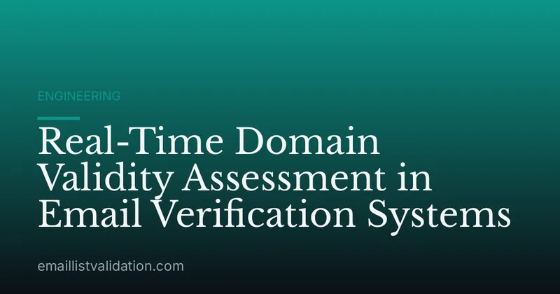Real-Time Domain Validity Assessment in Email Verification Systems