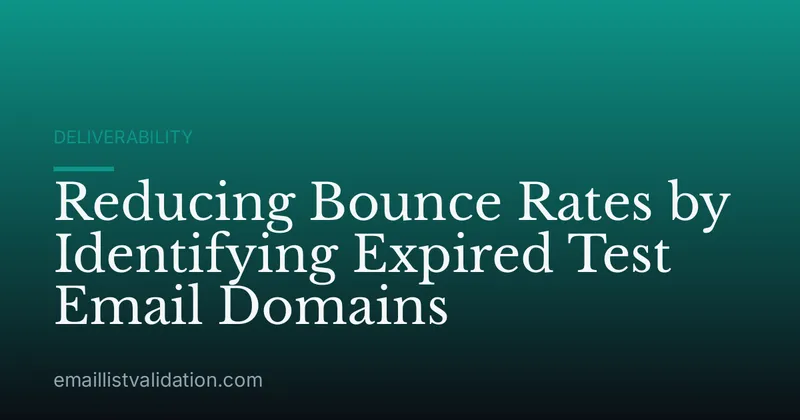 Reducing Bounce Rates by Identifying Expired Test Email Domains