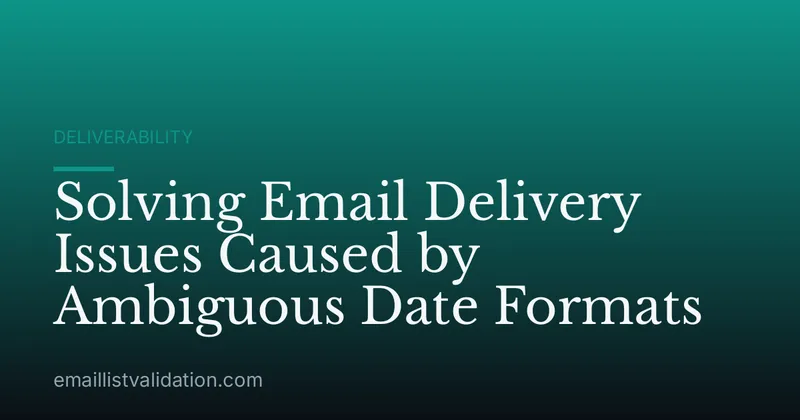 Solving Email Delivery Issues Caused by Ambiguous Date Formats