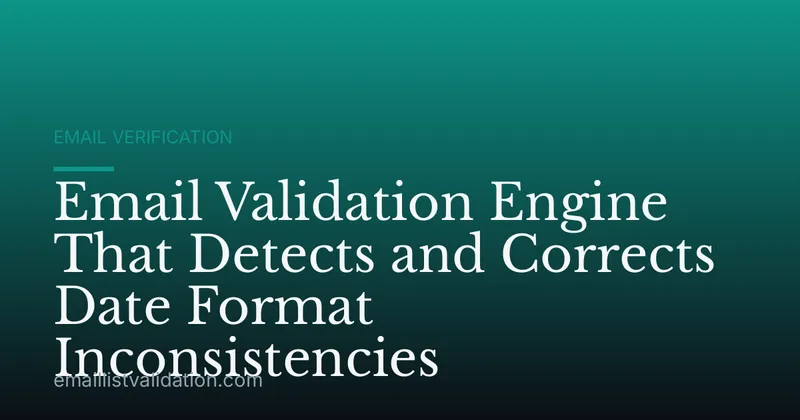Email Validation Engine That Detects and Corrects Date Format Inconsistencies