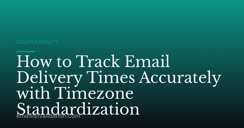 How to Track Email Delivery Times Accurately with Timezone Standardization