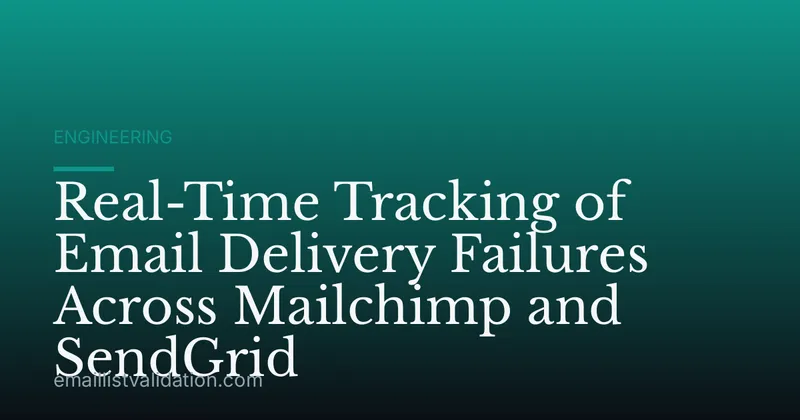 Real-Time Tracking of Email Delivery Failures Across Mailchimp and SendGrid