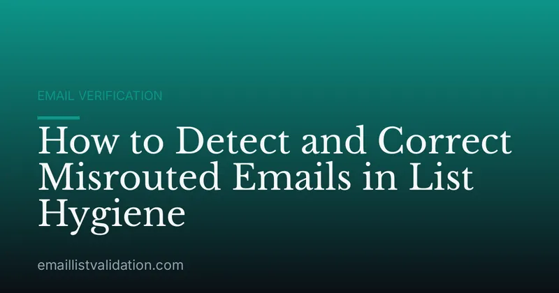 How to Detect and Correct Misrouted Emails in List Hygiene