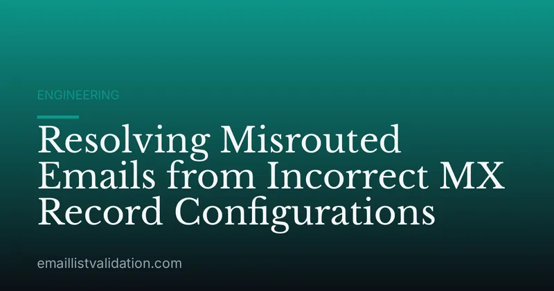 Resolving Misrouted Emails from Incorrect MX Record Configurations
