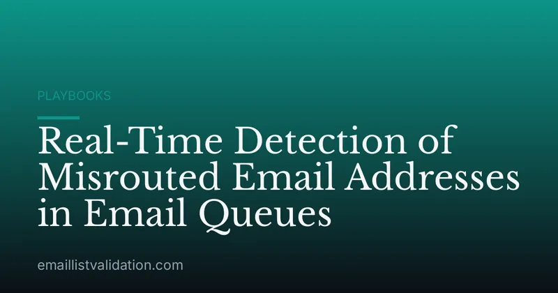 Real-Time Detection of Misrouted Email Addresses in Email Queues