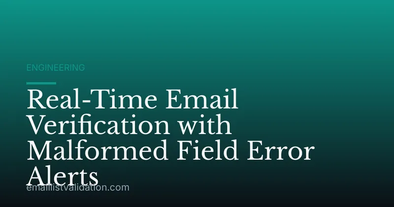 Real-Time Email Verification with Malformed Field Error Alerts