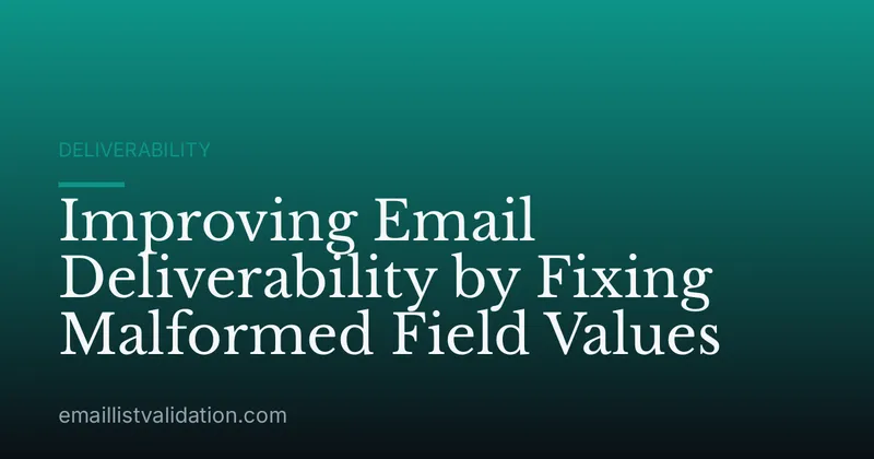 Improving Email Deliverability by Fixing Malformed Field Values