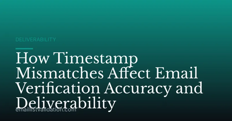 How Timestamp Mismatches Affect Email Verification Accuracy and Deliverability