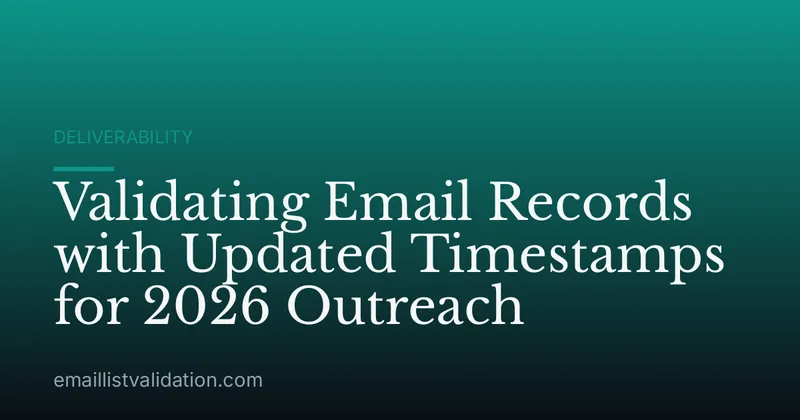Validating Email Records with Updated Timestamps for 2026 Outreach