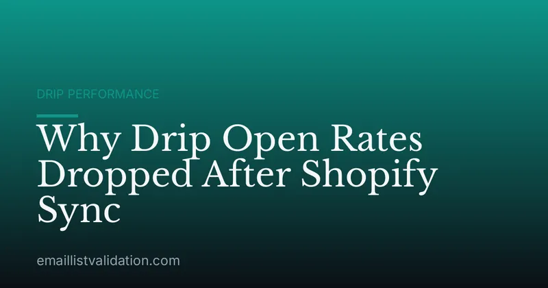 Why Drip Open Rates Dropped After Shopify Sync