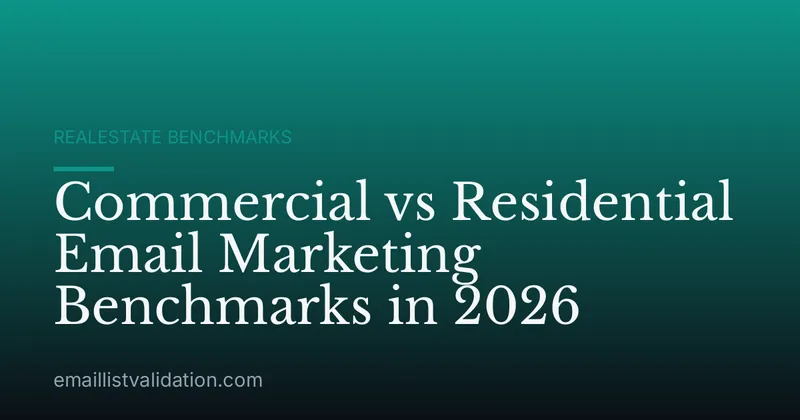 Commercial vs Residential Email Marketing Benchmarks in 2026