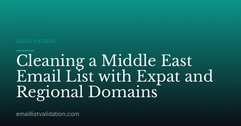 Cleaning a Middle East Email List with Expat and Regional Domains