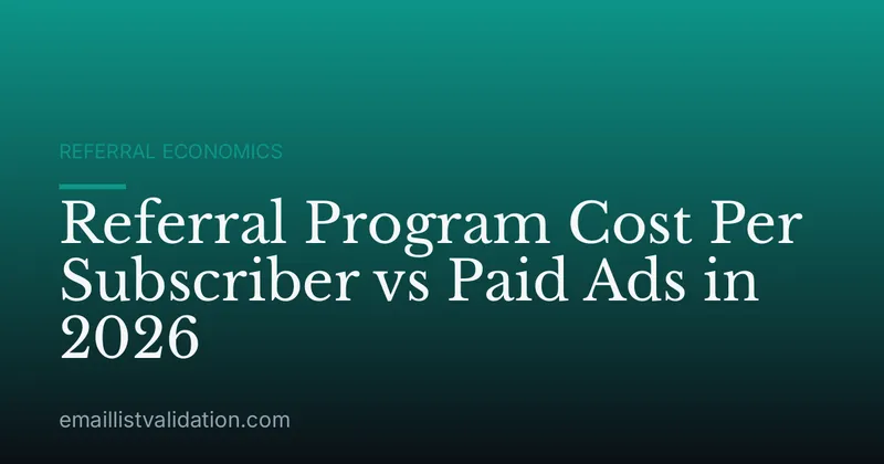 Referral Program Cost Per Subscriber vs Paid Ads in 2026