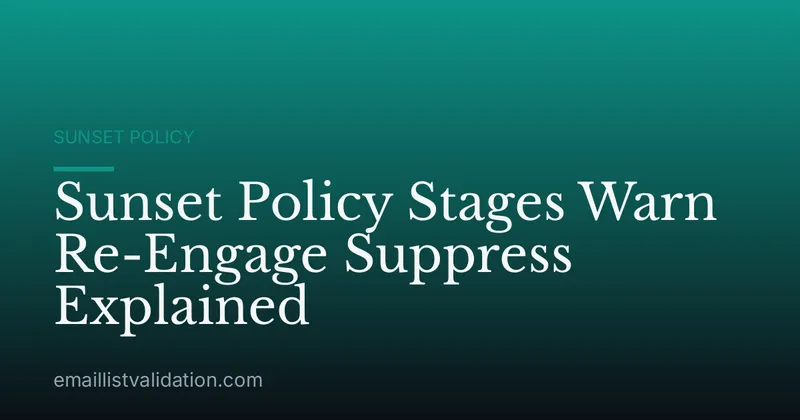 Sunset Policy Stages Warn Re-Engage Suppress Explained