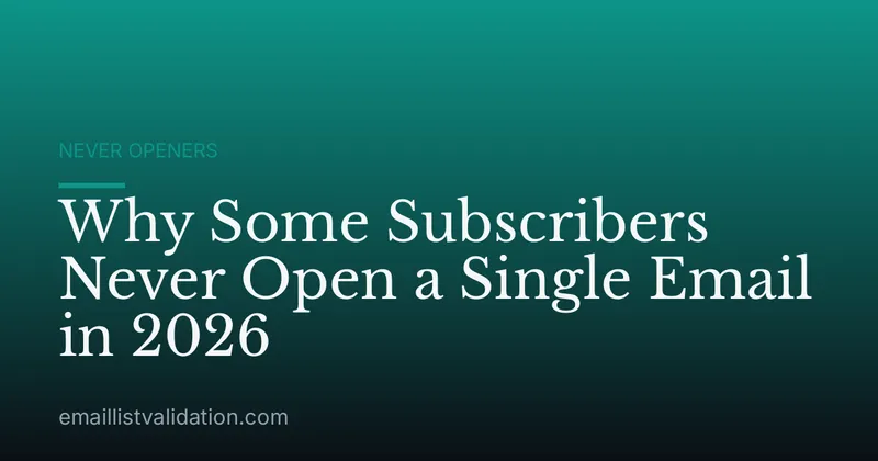 Why Some Subscribers Never Open a Single Email in 2026
