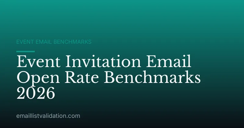 Event Invitation Email Open Rate Benchmarks 2026