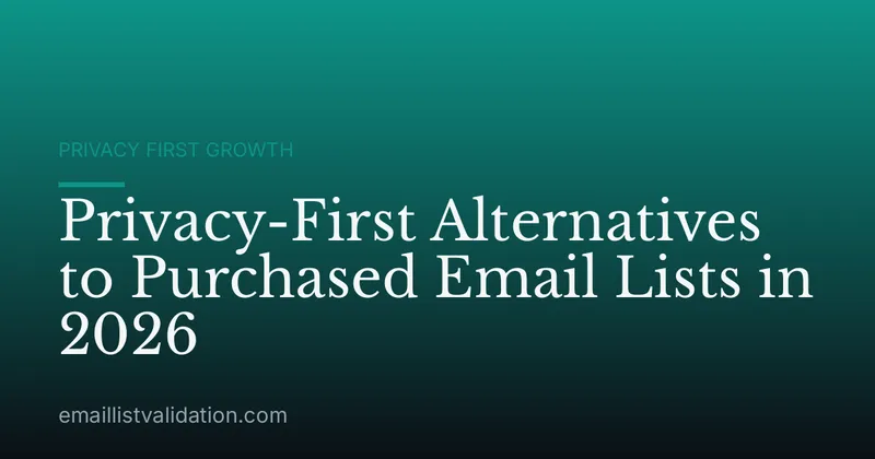 Privacy-First Alternatives to Purchased Email Lists in 2026
