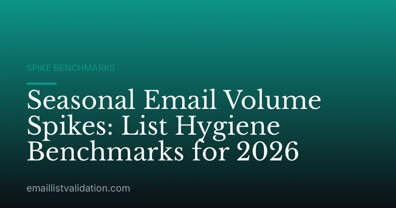 Seasonal Email Volume Spikes: List Hygiene Benchmarks for 2026