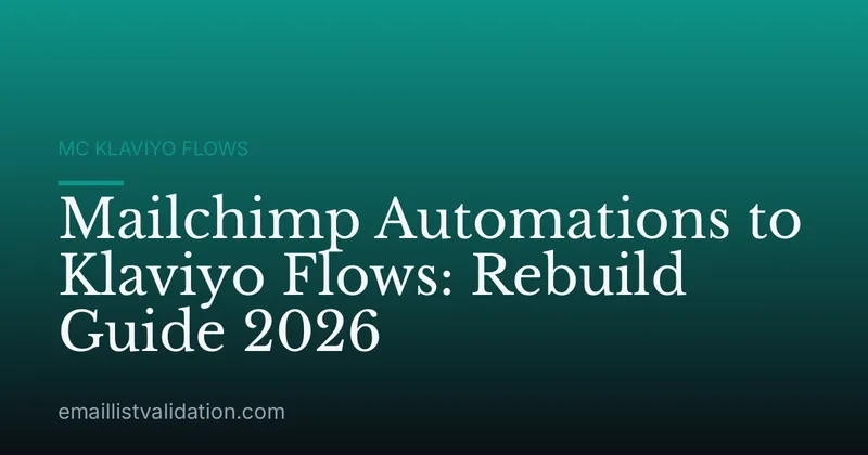 Mailchimp Automations to Klaviyo Flows: Rebuild Guide 2026