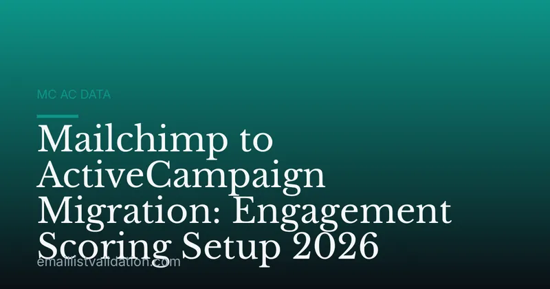Mailchimp to ActiveCampaign Migration: Engagement Scoring Setup 2026