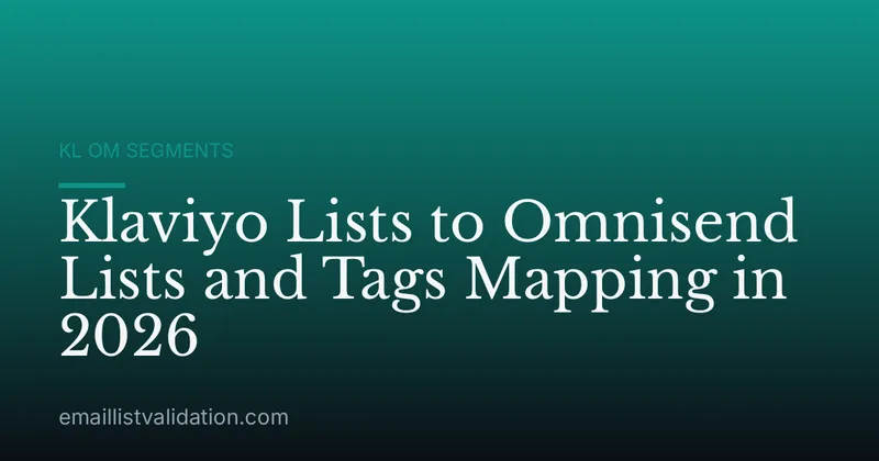 Klaviyo Lists to Omnisend Lists and Tags Mapping in 2026