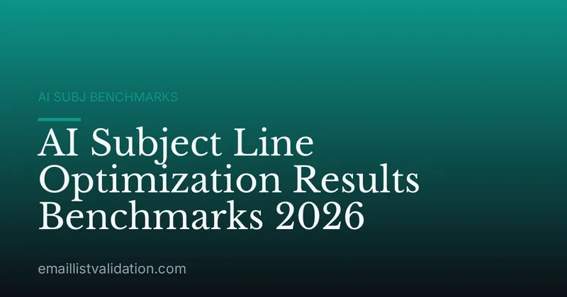 AI Subject Line Optimization Results Benchmarks 2026