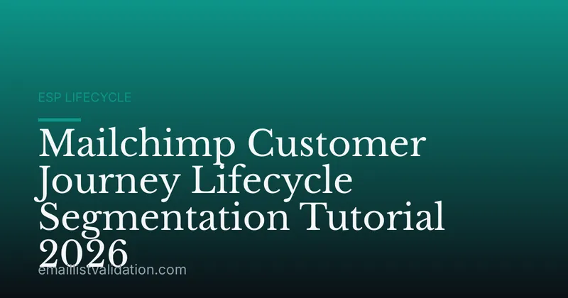 Mailchimp Customer Journey Lifecycle Segmentation Tutorial 2026