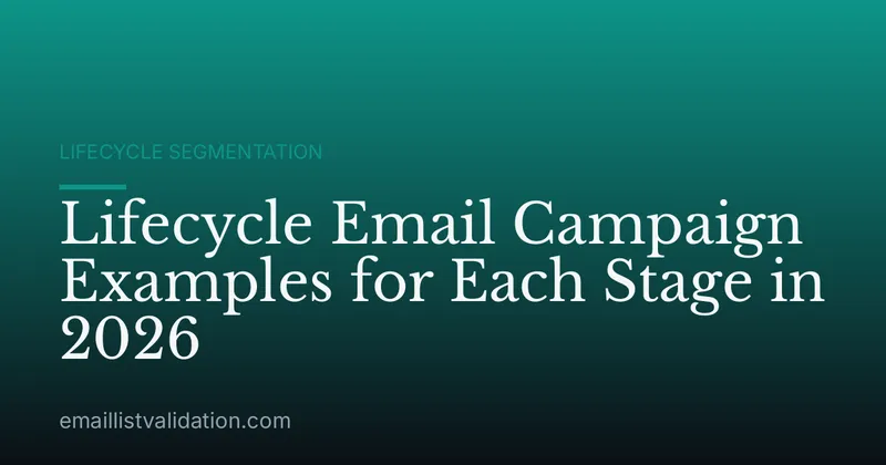 Lifecycle Email Campaign Examples for Each Stage in 2026