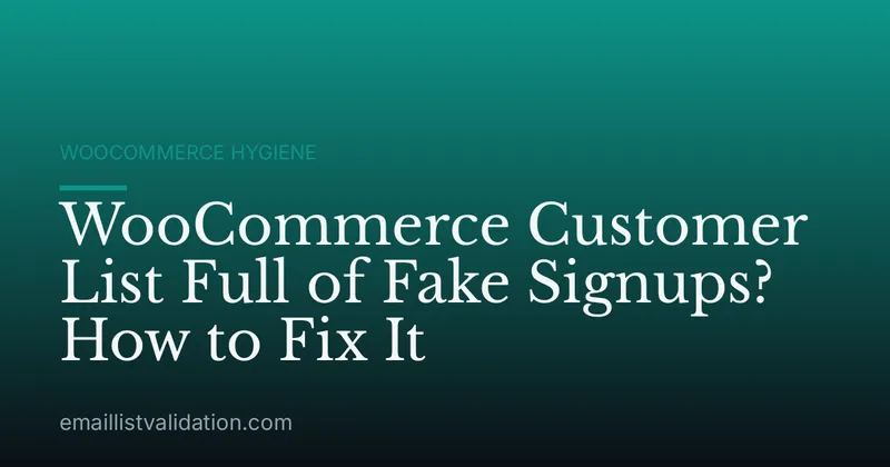 WooCommerce Customer List Full of Fake Signups? How to Fix It