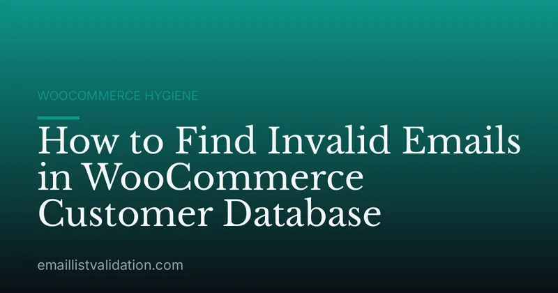 How to Find Invalid Emails in WooCommerce Customer Database