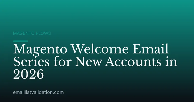 Magento Welcome Email Series for New Accounts in 2026