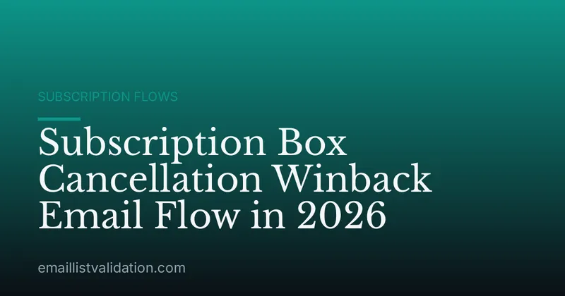 Subscription Box Cancellation Winback Email Flow in 2026