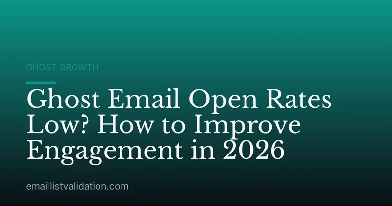 Ghost Email Open Rates Low? How to Improve Engagement in 2026